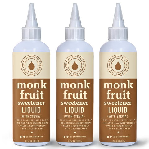 Monk Fruit Liquid (with Stevia) 2oz - 3 pack